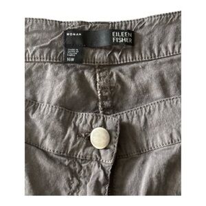 Eileen Fisher Gray Buttoned Trousers
